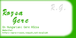 rozsa gere business card